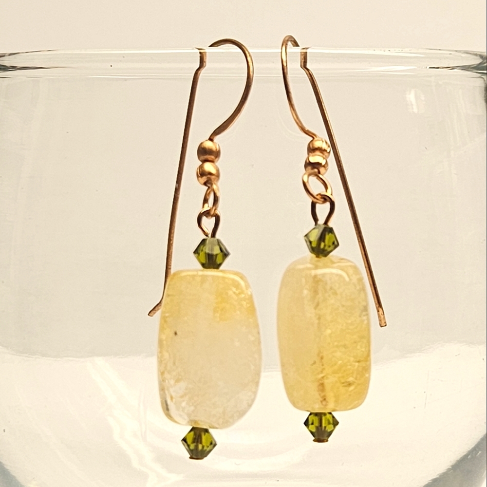 Citrine Beaded Earrings
